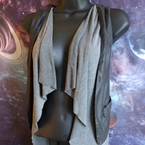 Drape Front Longline Double Vest